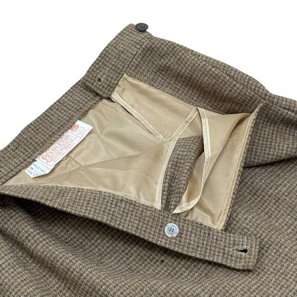 Women’s Vintage Pendleton skirt wool beige/brown 1980s - Picture 3 of 5
